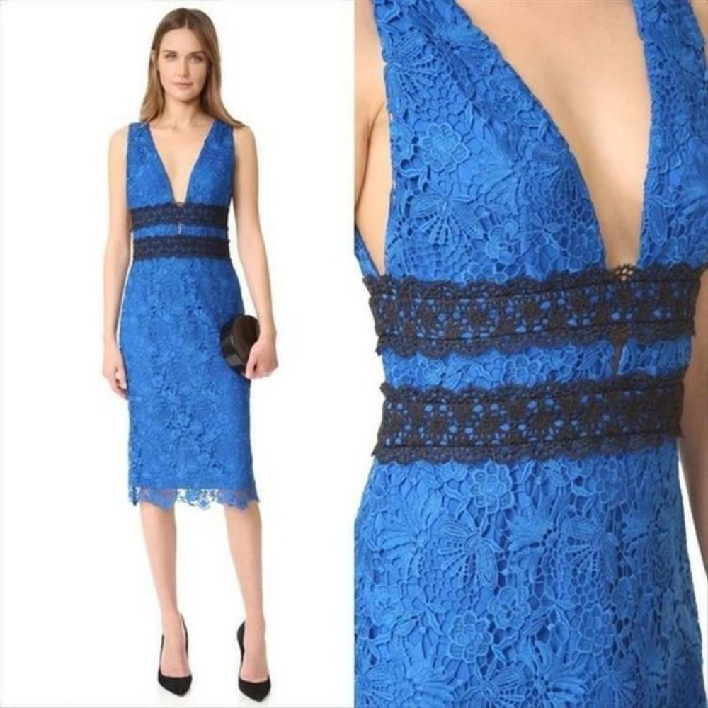 Diane Von Furstenberg Viera Lace V-Neck Dress, 0